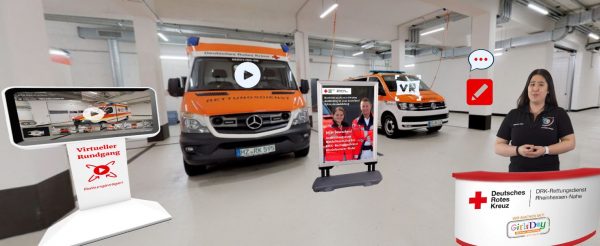 Beispiel eines virtuellen Showrooms des DRK