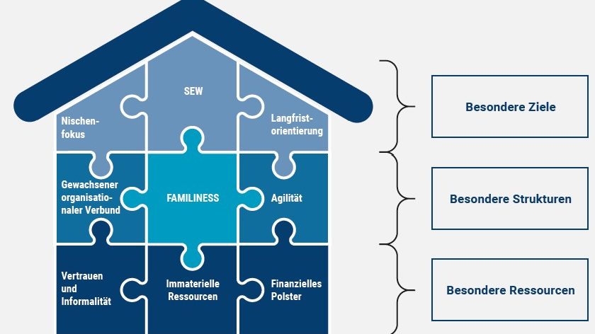 Abb. 2: Familienunternehmen und ihre Besonderheiten (Quelle: WIFU Institut)