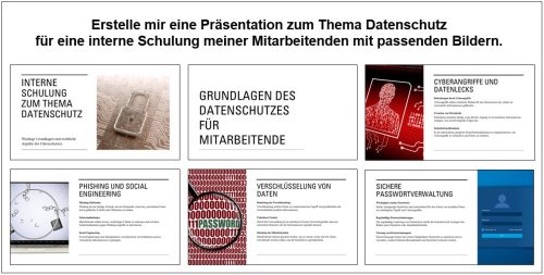 Beispiel einer KI-generierten Präsentation