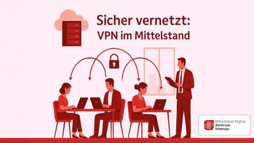 grafische Darstellung von Personen, die gesichert miteinander kommunizieren