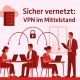 grafische Darstellung von Personen, die gesichert miteinander kommunizieren