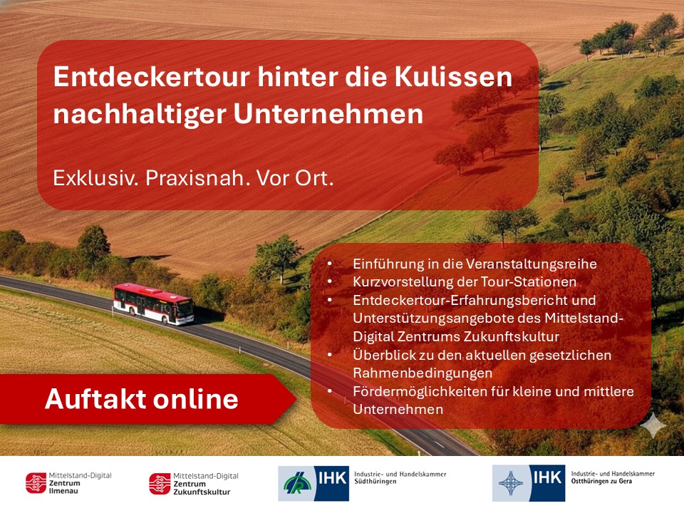 Ein Bus fährt durch Thüringen.