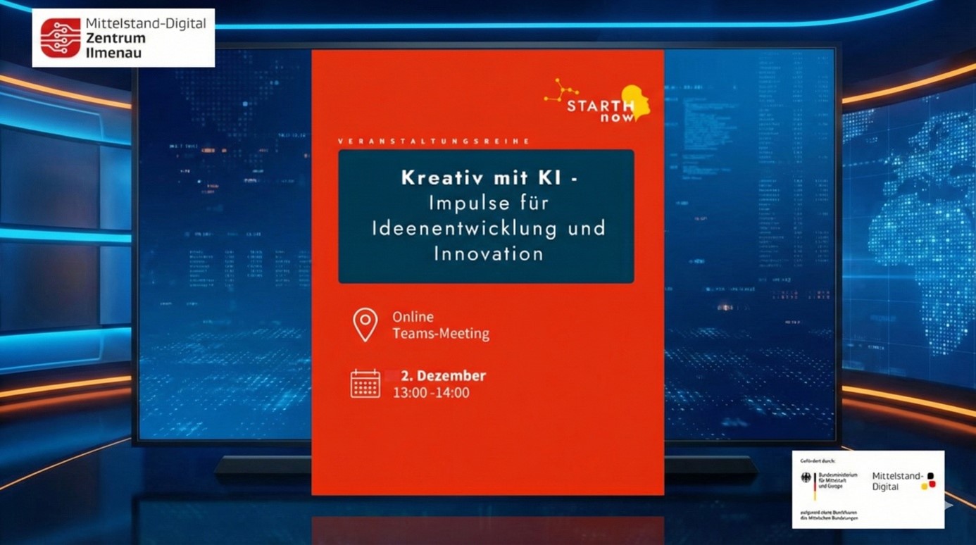 KI als kreativer Partner Screenshot der Titelfolie des Workshops