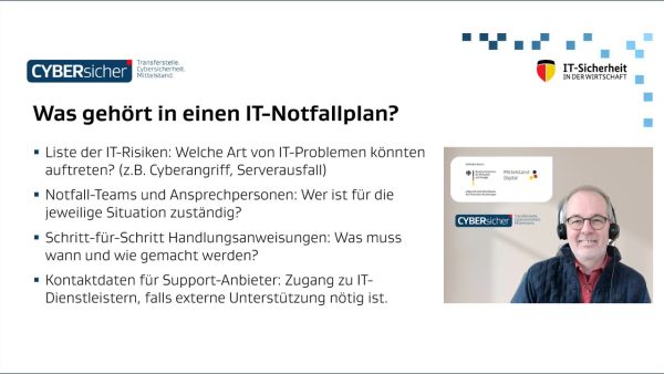 Screenshot aus dem Vortrag von Volker Fett