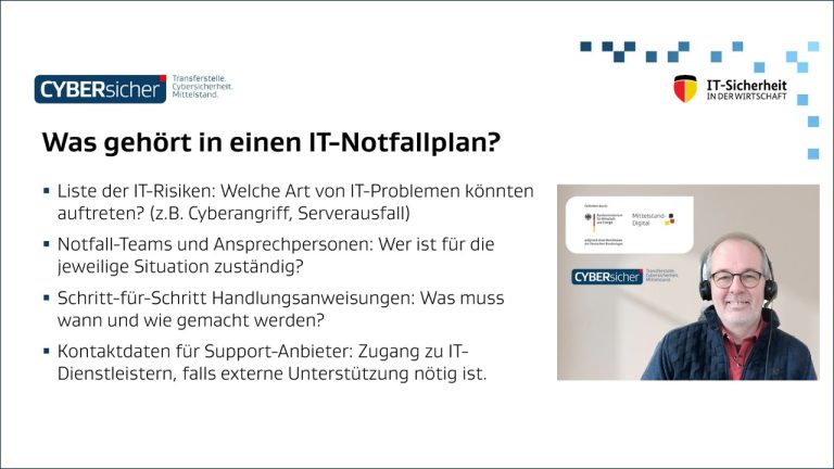 Screenshot aus dem Vortrag von Volker Fett