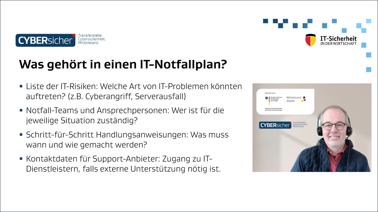 Screenshot aus dem Vortrag von Volker Fett