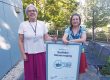 Constance Möhwald und Kerstin Michalke von der Modellfabrik Virtualisierung bei der Eröffnungsveranstaltung in Jena