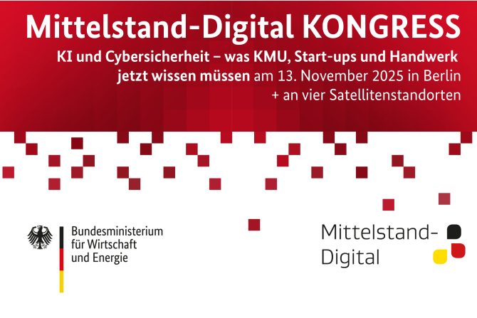 Einladung zum Mittelstand-Digital Kongress zu KI und Cybersicherheit