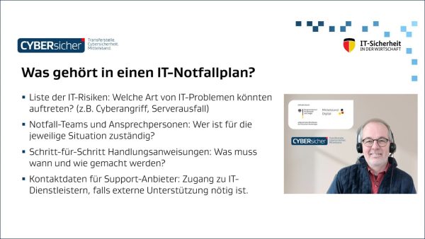 Screenshot aus dem Vortrag von Volker Fett