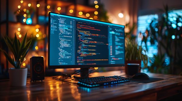 Ein Bildschirm mit Programmiercode